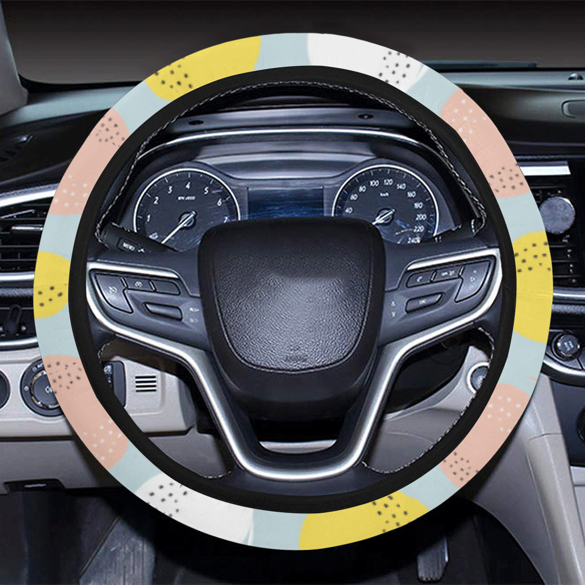 Citrus  Pattern Print Design 03 Steering Wheel Cover with Elastic Edge