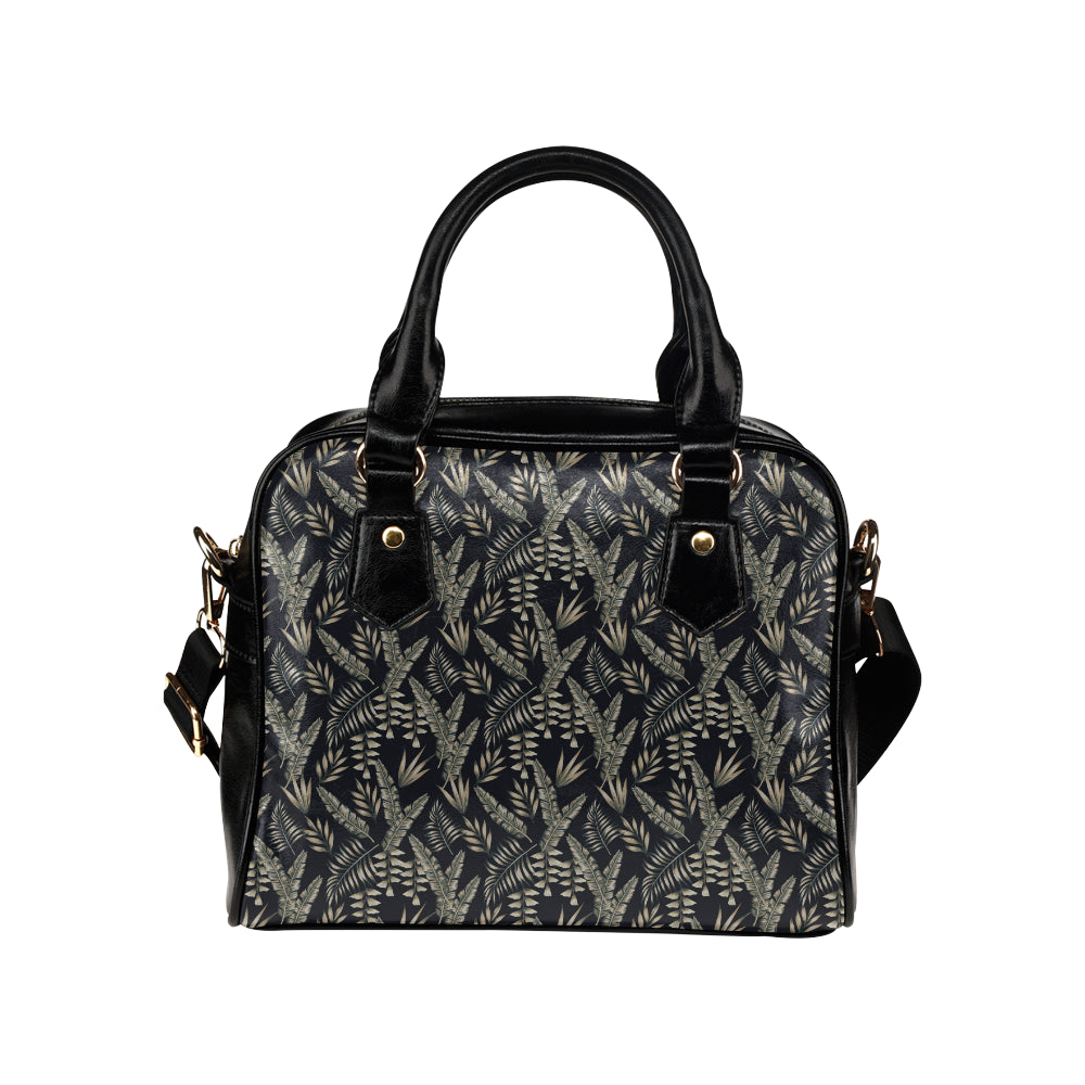 Banana Leaf Pattern Print Design 07 Shoulder Handbag