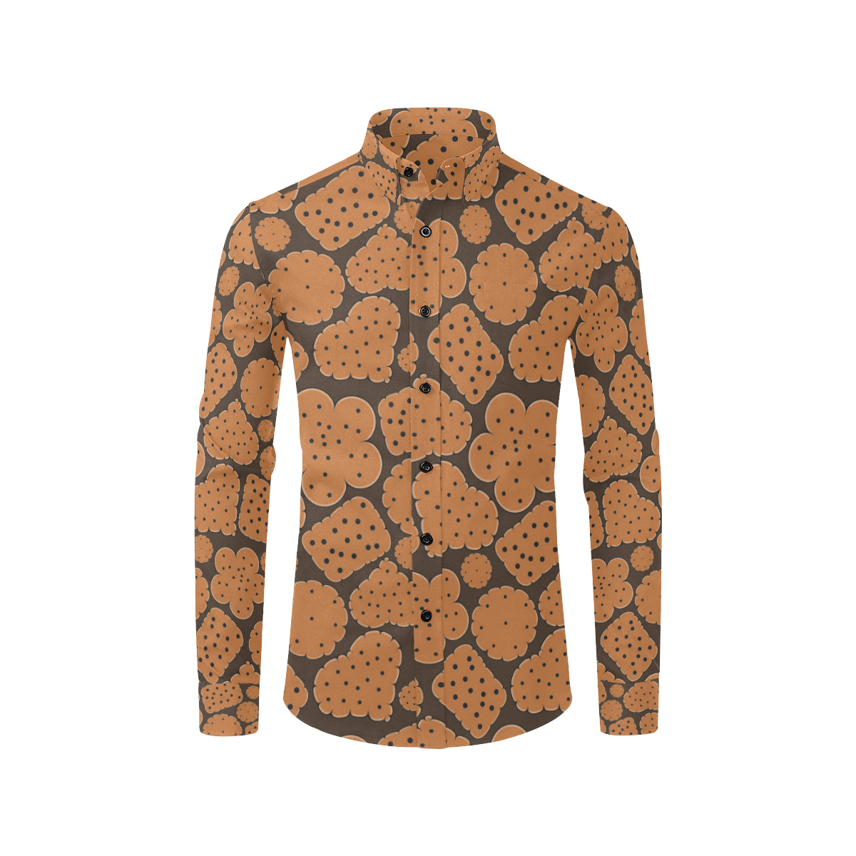 Cracker Pattern Print Design 01 Men's Long Sleeve Shirt