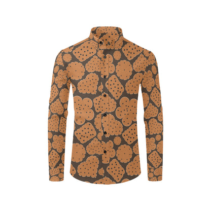 Cracker Pattern Print Design 01 Men's Long Sleeve Shirt