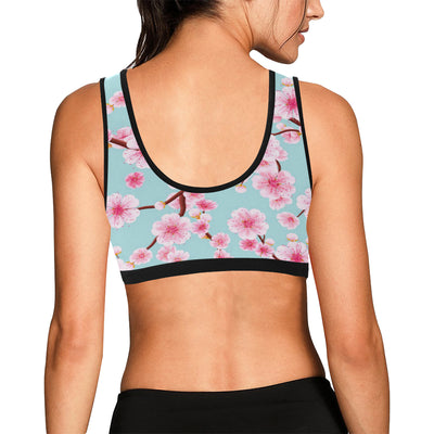 Cherry Blossom Pattern Print Design CB04 Sports Bra