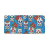 Sugar Skull Rose Pattern Men's ID Card Wallet