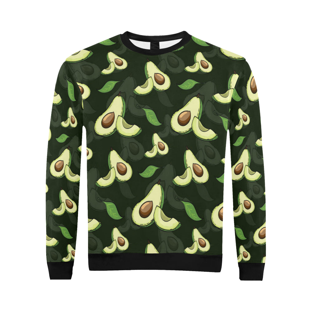 Avocado Pattern Print Design AC07 Men Long Sleeve Sweatshirt
