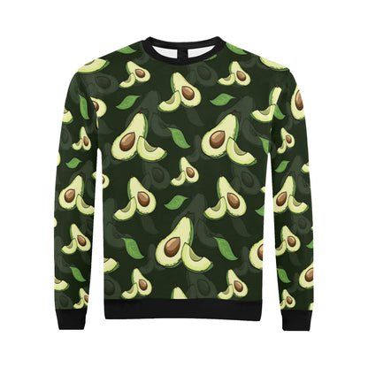 Avocado Pattern Print Design AC07 Men Long Sleeve Sweatshirt