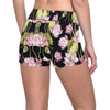 Water Lily Pattern Print Design WL06 Yoga Shorts