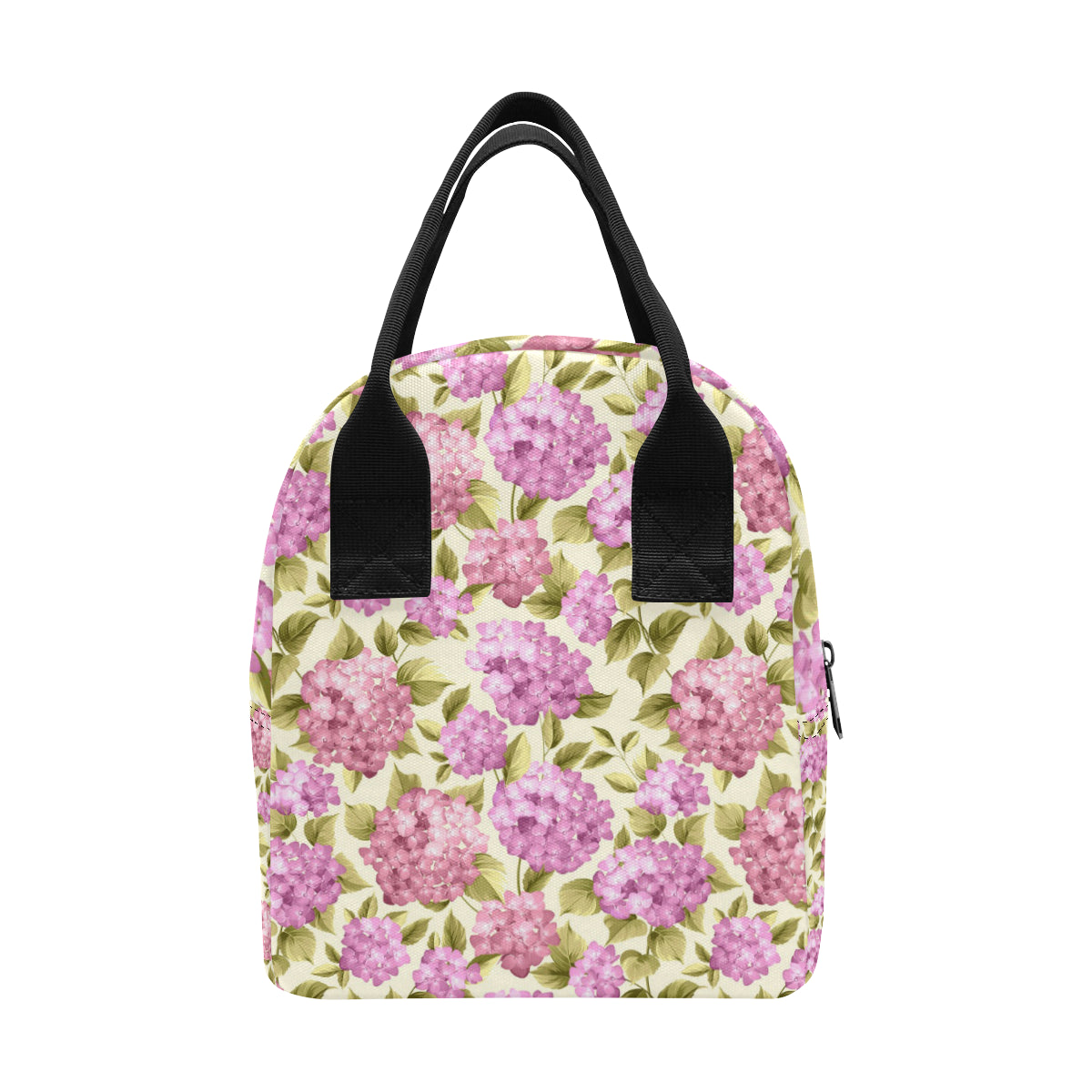 Hydrangea Pattern Print Design HD05 Insulated Lunch Bag