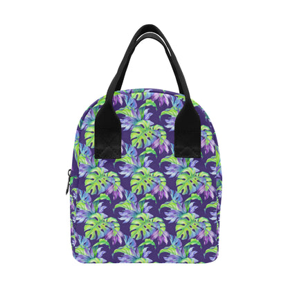 Tropical Flower Pattern Print Design TF019 Insulated Lunch Bag
