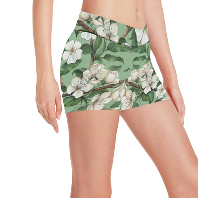 Apple blossom Pattern Print Design AB02 Yoga Shorts