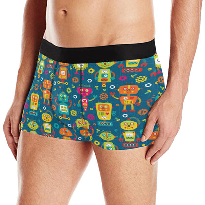 Robot Pattern Print Design A04 Men's Boxer Briefs