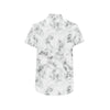 Marble Pattern Print Design 01 Men's Short Sleeve Button Up Shirt