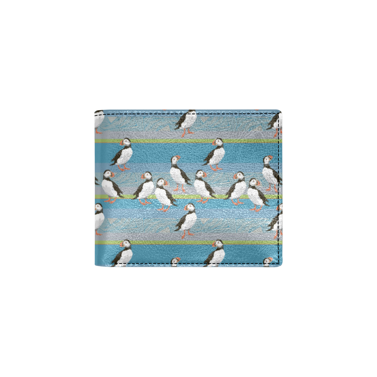 Puffin Pattern Print Design A01 Men's ID Card Wallet
