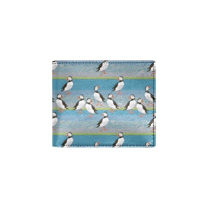 Puffin Pattern Print Design A01 Men's ID Card Wallet