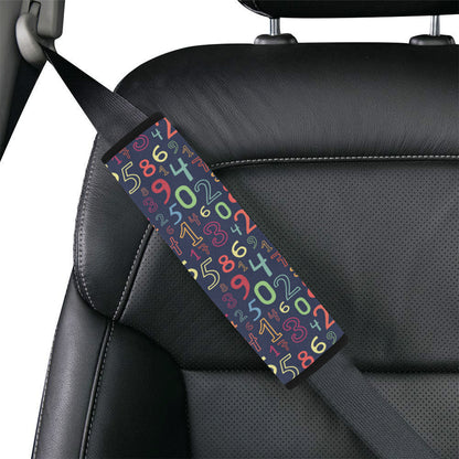 Number Pattern Print Design A01 Car Seat Belt Cover