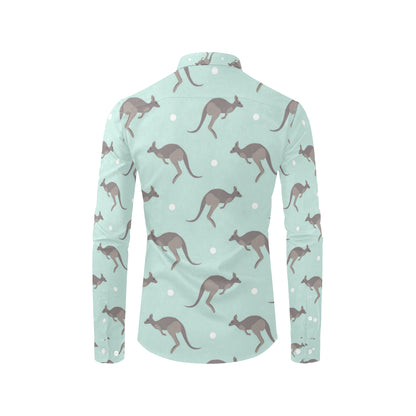 Kangaroos Pattern Print Design 04 Men's Long Sleeve Shirt