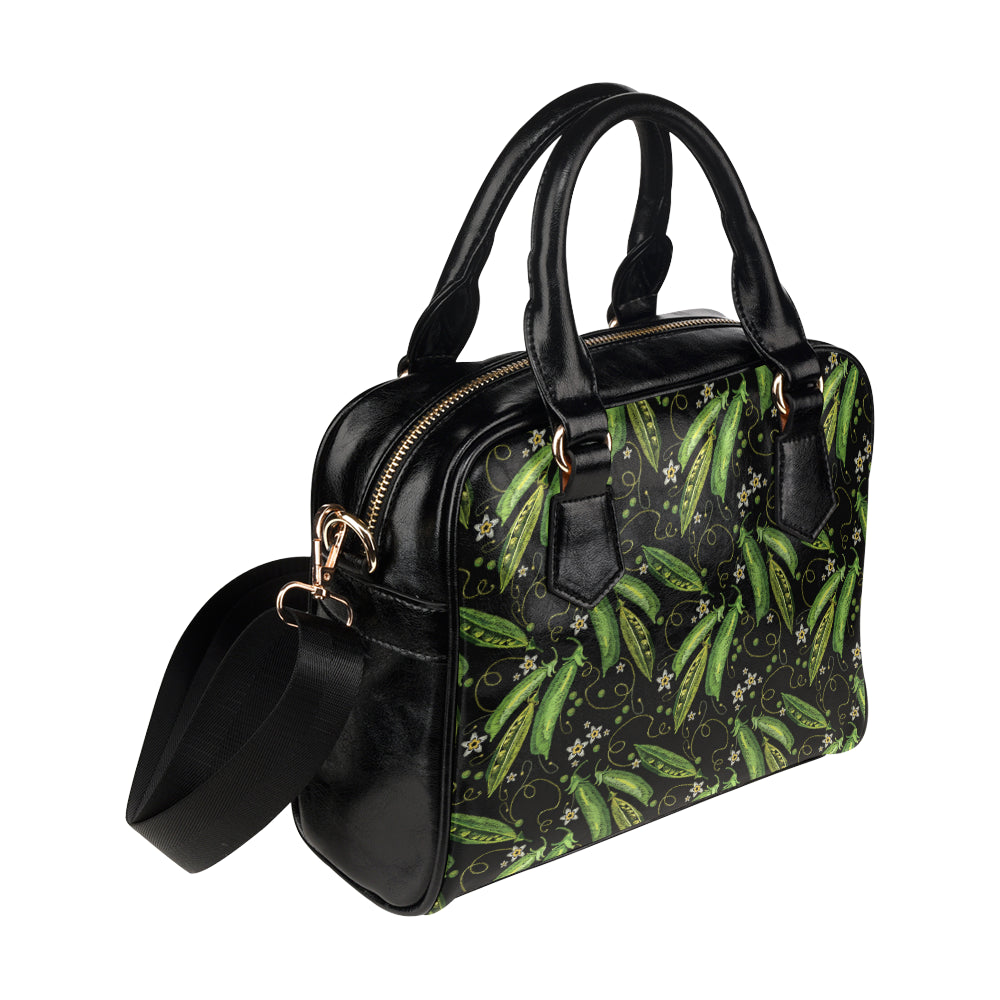 Peas Pattern Print Design A02 Shoulder Handbag