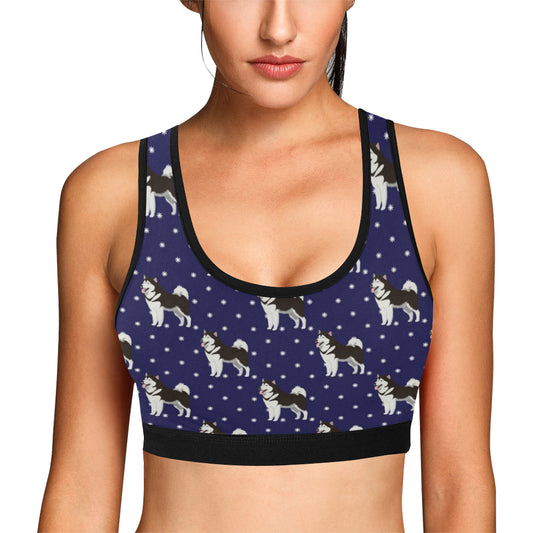 Alaskan Malamute Pattern Print Design 04 Sports Bra