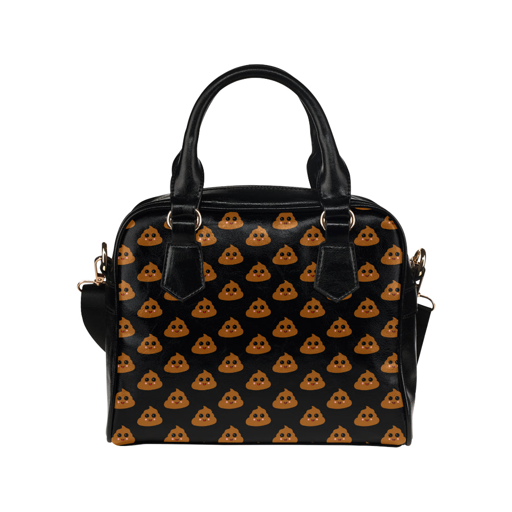 Poop Emoji Pattern Print Design A01 Shoulder Handbag