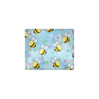 Bee Pattern Print Design BEE03 Men's ID Card Wallet