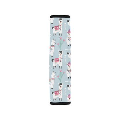 Llama Pattern Print Design 04 Car Seat Belt Cover