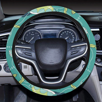 Sea Turtle Pattern Print Design T08 Steering Wheel Cover with Elastic Edge