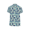 Fern Leave Summer Print Pattern Men's Short Sleeve Button Up Shirt