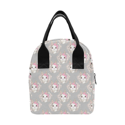 Rabbit Pattern Print Design RB07 Insulated Lunch Bag