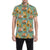 Fox Autumn leaves Themed Men's Short Sleeve Button Up Shirt