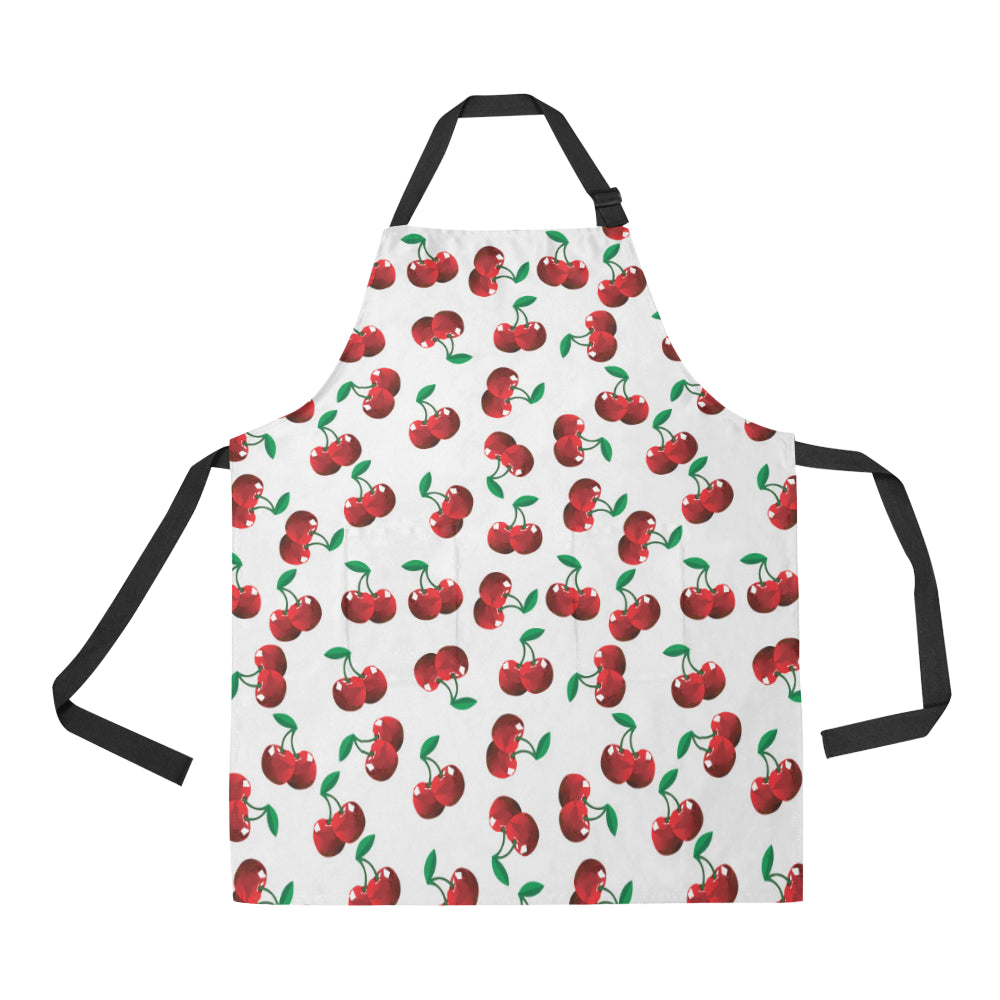 Cherry Pattern Print Design 01 Apron with Pocket