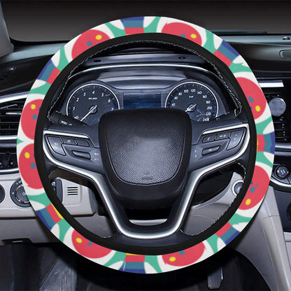 Bowling Pattern Print Design 05 Steering Wheel Cover with Elastic Edge