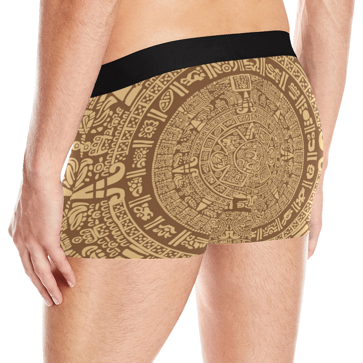 Mayan Pattern Print Design 01 Men's Boxer Briefs