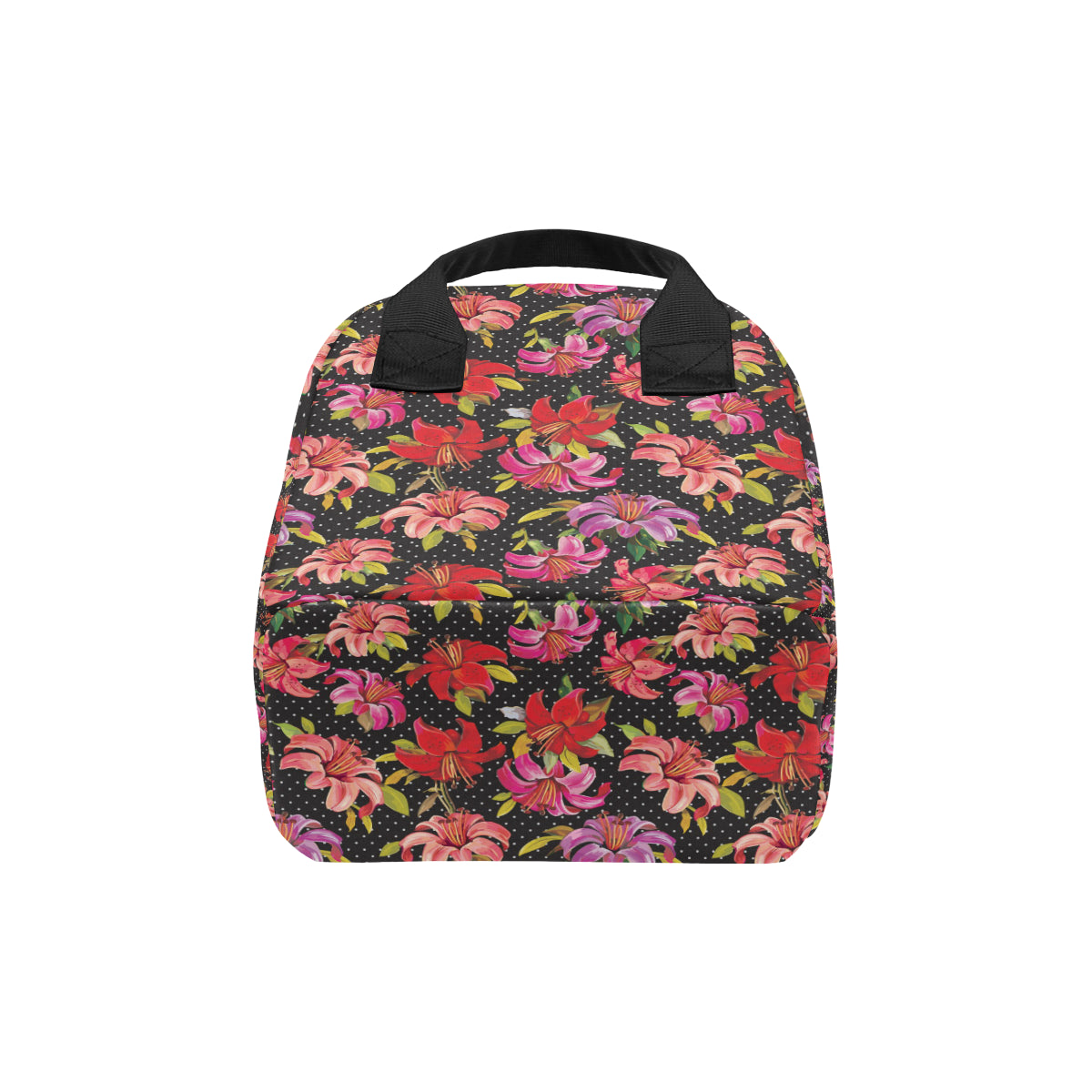 Lily Pattern Print Design LY012 Insulated Lunch Bag
