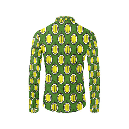 Durian Pattern Print Design DR01 Men's Long Sleeve Shirt