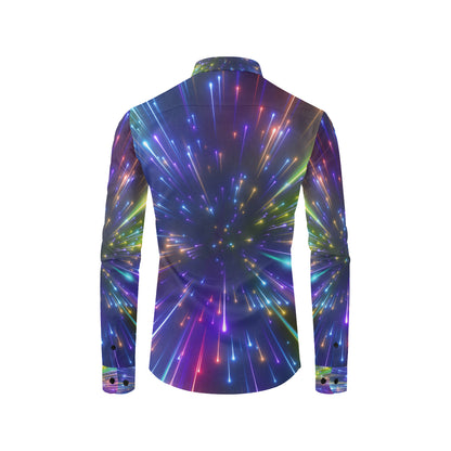 Celestial Rainbow Speed Light Men's Long Sleeve Shirt
