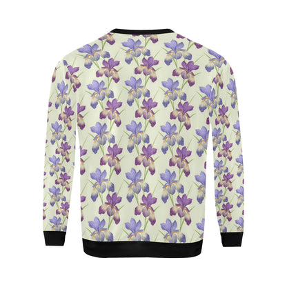 Iris Pattern Print Design IR08 Men Long Sleeve Sweatshirt