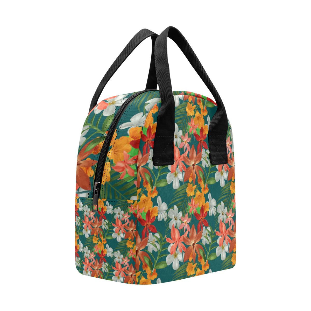 Amaryllis Pattern Print Design AL06 Insulated Lunch Bag