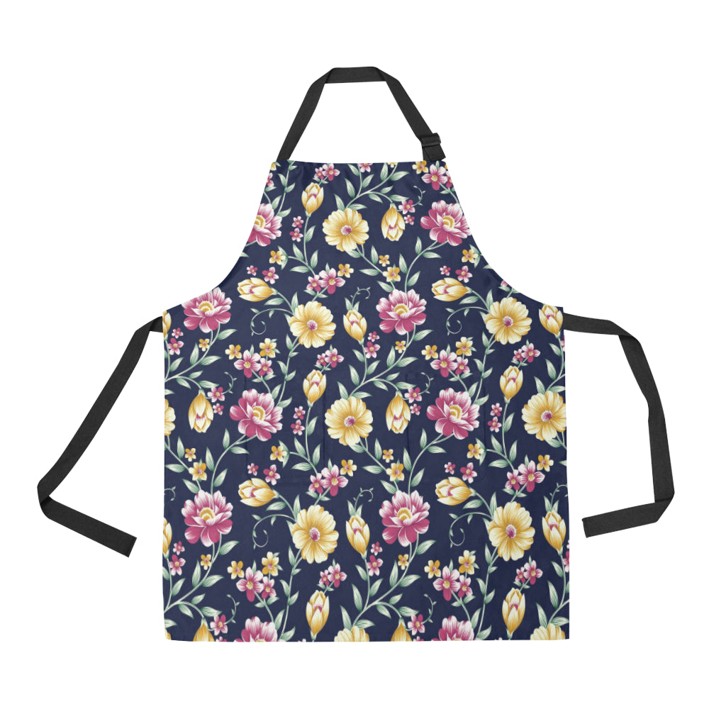 Gerberas Pattern Print Design GB03 Apron with Pocket
