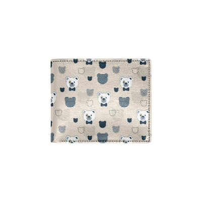 Bear Pattern Print Design 05 Men's ID Card Wallet