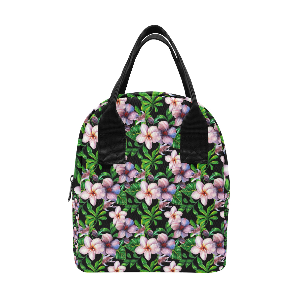 Plumeria Pattern Print Design PM01 Insulated Lunch Bag