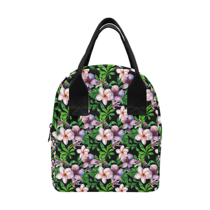 Plumeria Pattern Print Design PM01 Insulated Lunch Bag