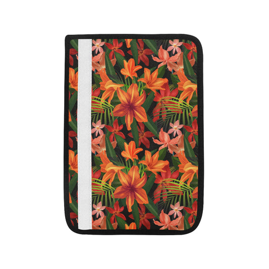 Amaryllis Pattern Print Design AL05 Car Seat Belt Cover