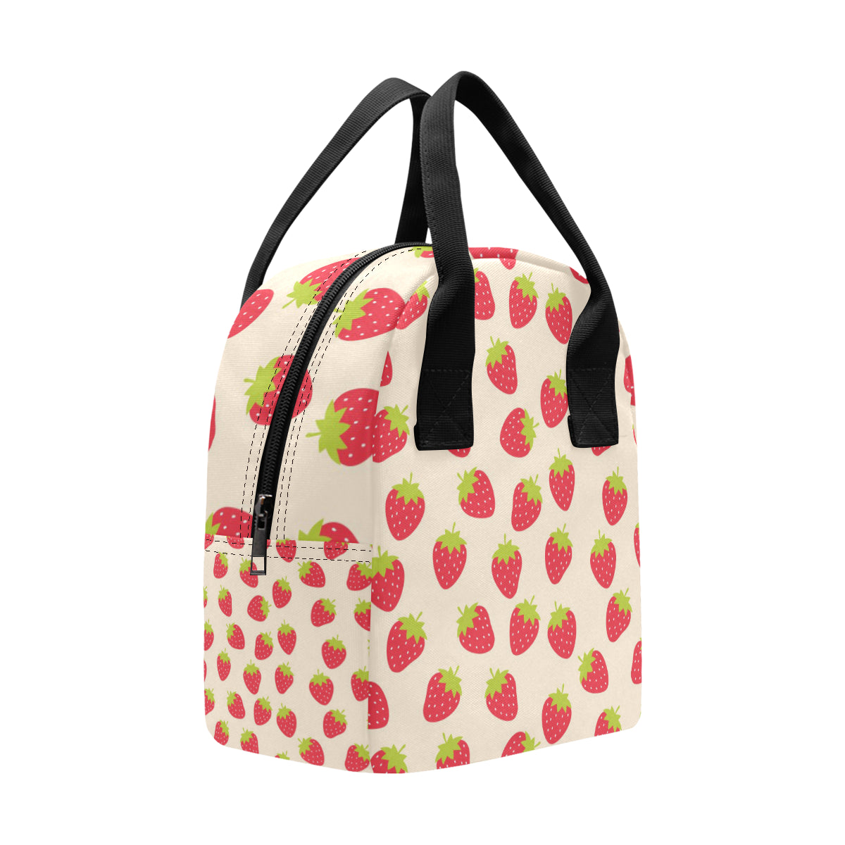 Strawberry Pattern Print Design SB02 Insulated Lunch Bag