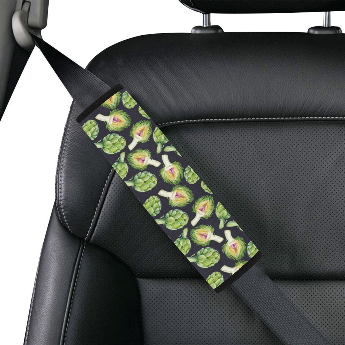 Artichoke Pattern Print Design 01 Car Seat Belt Cover