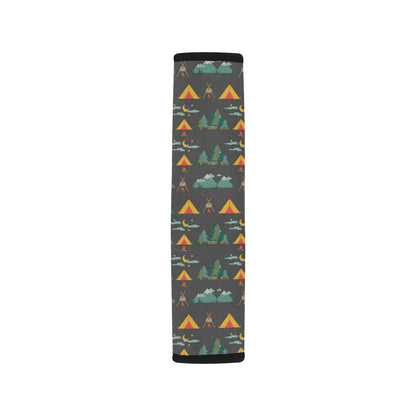 Camping Tent Pattern Print Design 03 Car Seat Belt Cover
