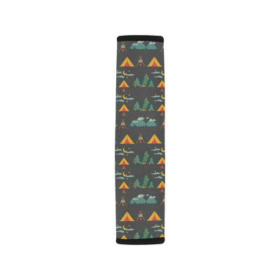 Camping Tent Pattern Print Design 03 Car Seat Belt Cover