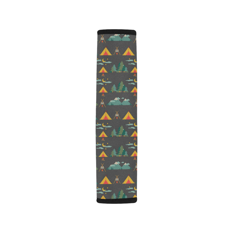 Camping Tent Pattern Print Design 03 Car Seat Belt Cover