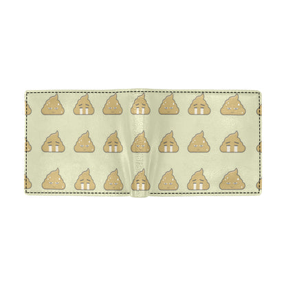Poop Emoji Pattern Print Design A04 Men's ID Card Wallet
