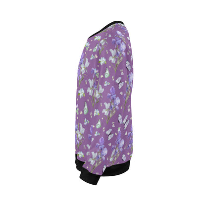 Iris Pattern Print Design IR09 Men Long Sleeve Sweatshirt