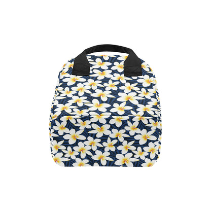 Plumeria Pattern Print Design PM026 Insulated Lunch Bag