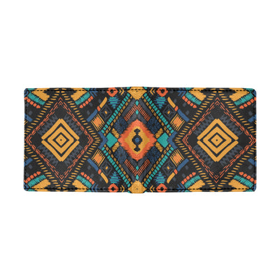 Kente Pattern Print Design 04 Men's ID Card Wallet