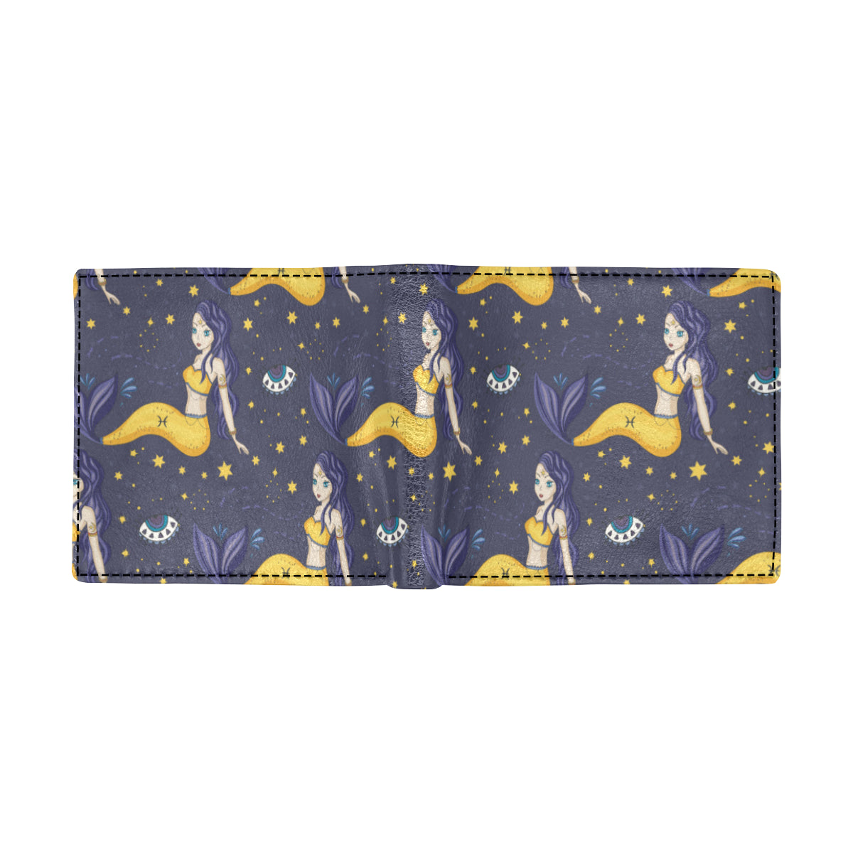Pisces Pattern Print Design A04 Men's ID Card Wallet